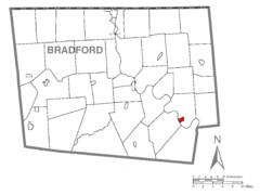 Map of Wyalusing, Bradford County, Pennsylvania Highlighted.png