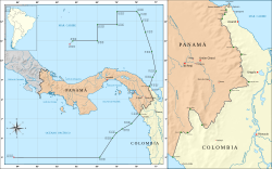 Archivo:Mapa de la frontera Colombia-Panamá