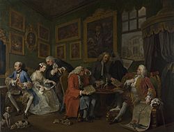 Archivo:Marriage A-la-Mode 1, The Marriage Settlement - William Hogarth