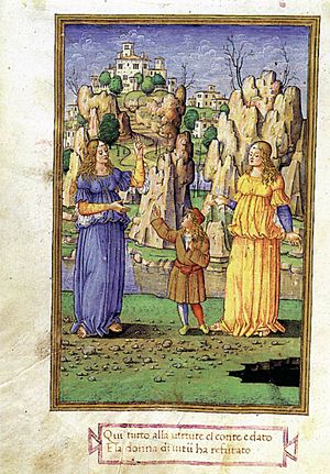 Archivo:Massimiliano Sforza between Vice and Virtue (Donatus Grammatica)