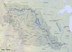 Missouri River basin map