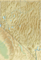Relief map of U.S., Nevada