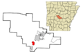 Saline County Arkansas Incorporated and Unincorporated areas Haskell Highlighted