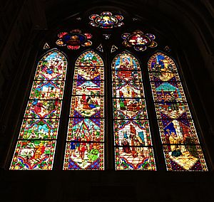 Archivo:Stained window example, León Cathedral