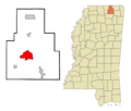 Tippah County Mississippi Incorporated and Unincorporated areas Ripley Highlighted