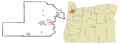 Yamhill County Oregon Incorporated and Unincorporated areas Dayton Highlighted